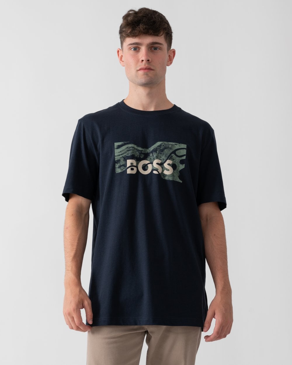 BOSS Orange Te Building Mens Graphic Print T-Shirt
