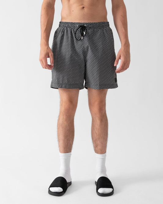 BOSS Orange BOSS Orange Ciro Mens Monogram Print Swim Shorts in Quick-Dry Fabric