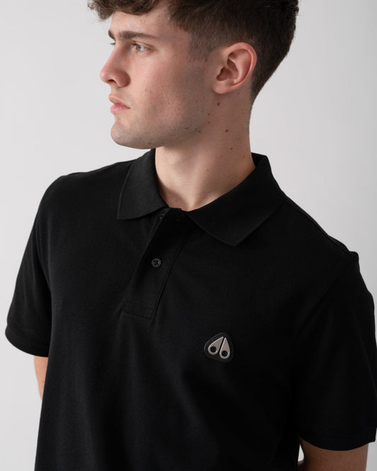 Moose Knuckles Everett Mens Polo Shirt - Black 292