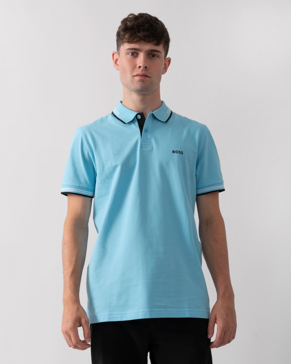 BOSS Green Paul Mens Short Sleeve Polo Shirt With Contrast Tipping