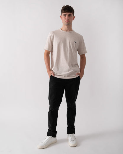 Fred Perry Mens Ringer T-Shirt - Porridge Marl X23
