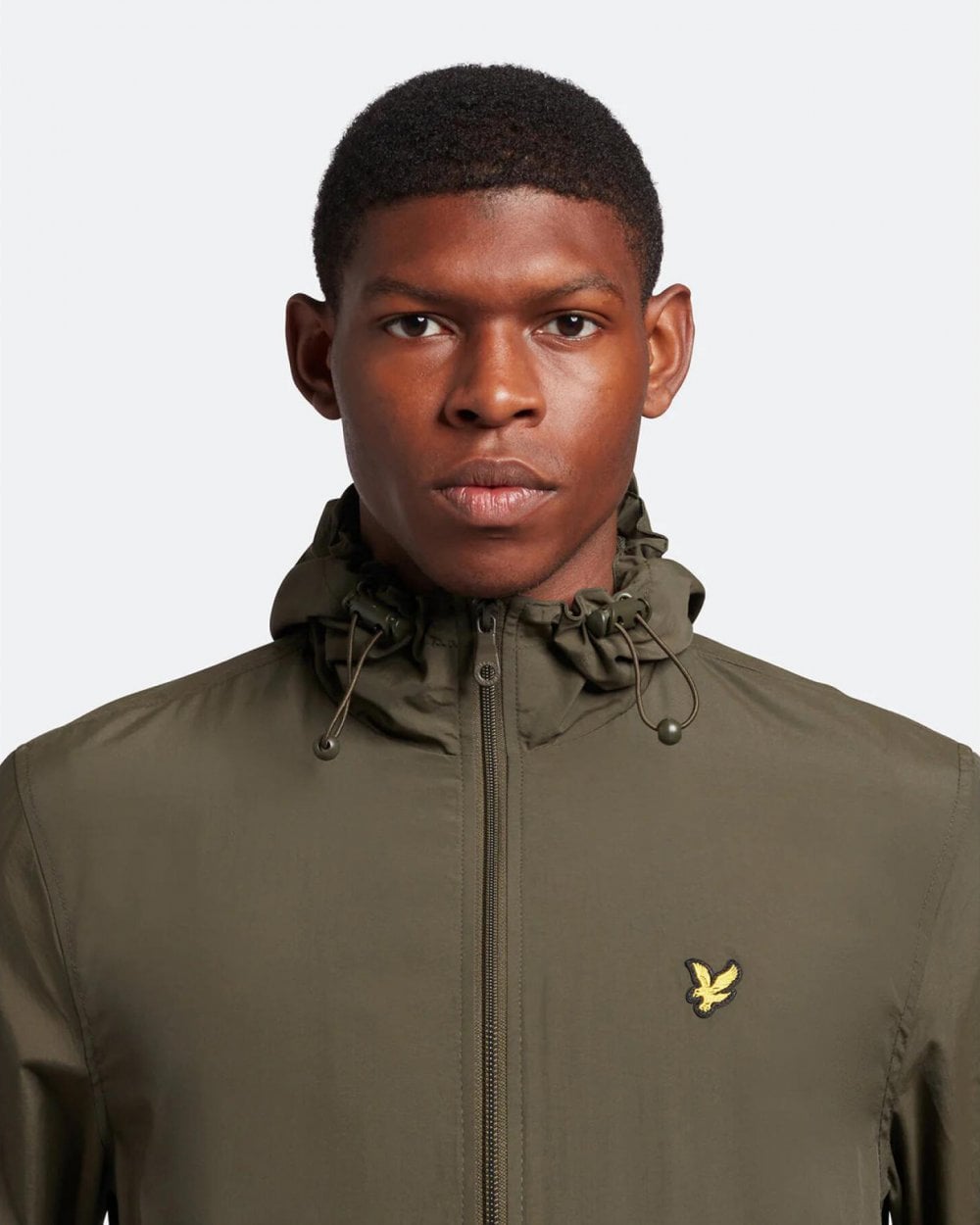 Lyle & Scott Mens Zip Through Hooded Jacket - W485 Olive