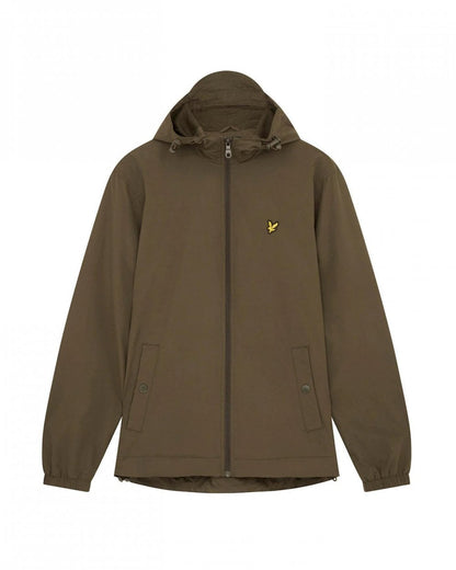 Lyle & Scott Mens Zip Through Hooded Jacket - W485 Olive