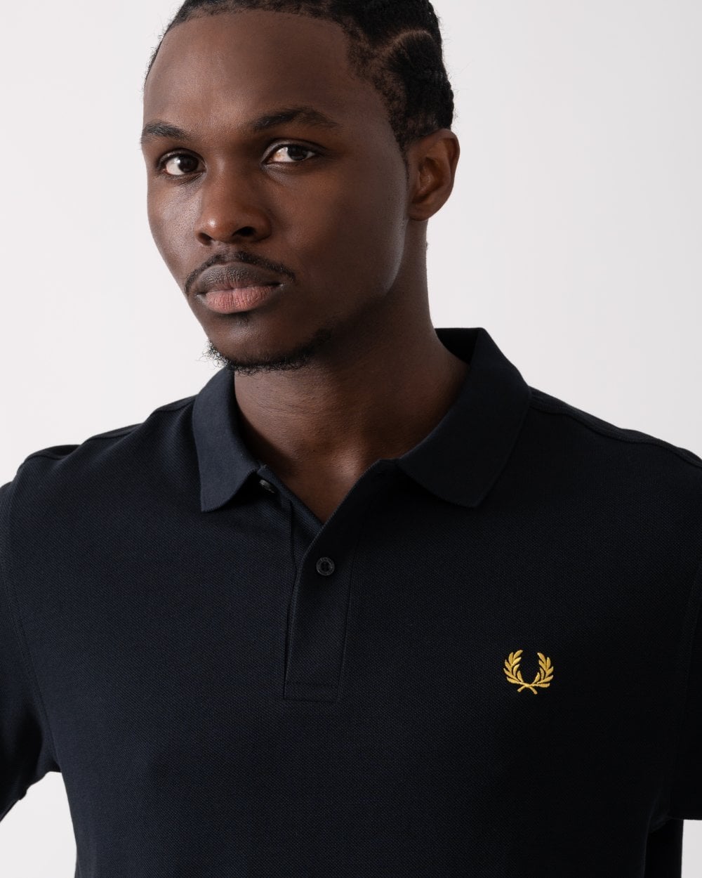 Fred Perry Mens Plain Signature Polo Shirt - Navy/Honeycomb W75