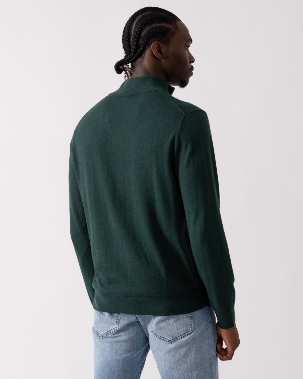 PS Paul Smith Mens Zebra Badge 1/4 Zip Jumper - 38 Green