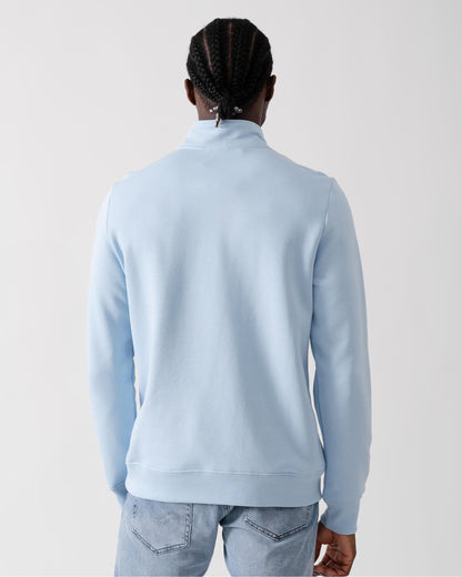 PS Paul Smith Mens Long Sleeve Regular Fit Half Zip Zebra Logo Sweatshirt - 41E Blue