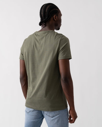 Tommy Hilfiger Tommy Logo Basic Mens T-Shirt - Battle Green