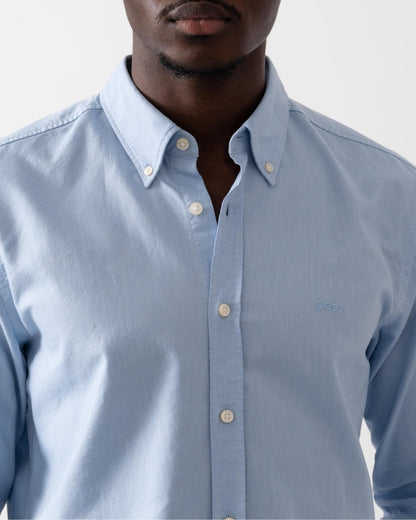 BOSS Orange Rickert Mens Long Sleeve Shirt - Open Blue 460