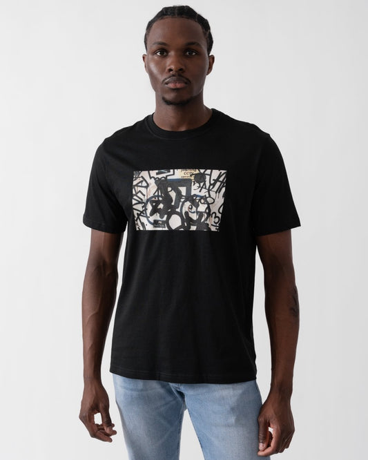 PS Paul Smith Mens Regular Fit B&W Bike T-Shirt