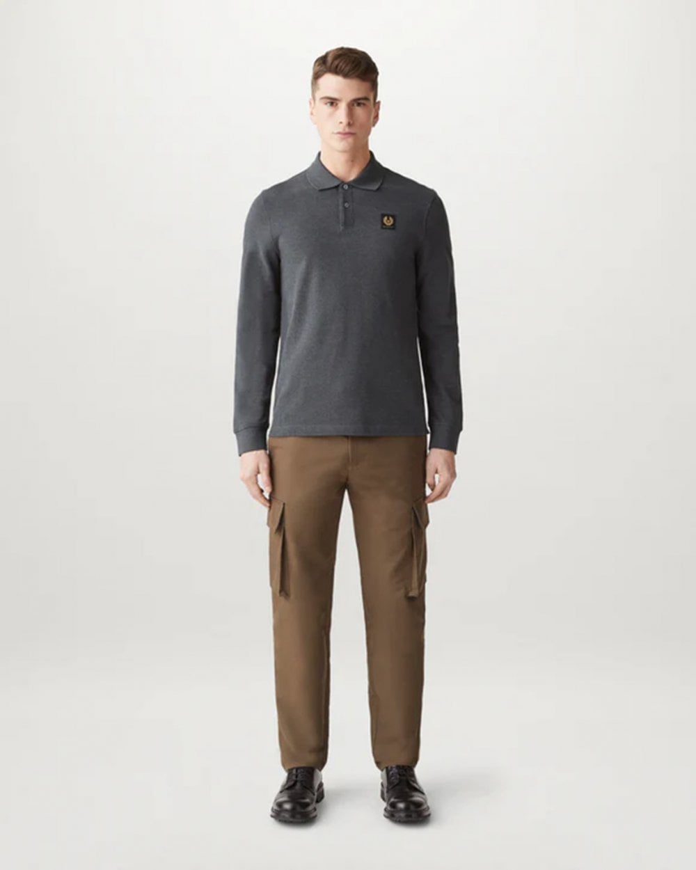 Belstaff Long Sleeved Mens Essentials Polo
