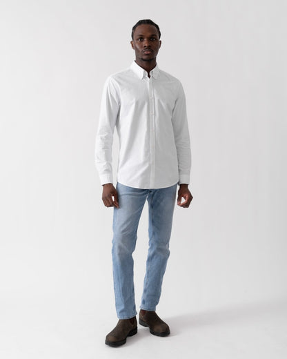 BOSS Orange Rickert Mens Long Sleeve Shirt - White 100