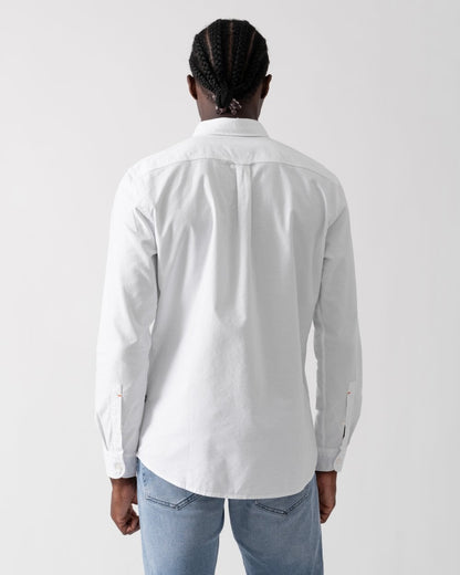 BOSS Orange Rickert Mens Long Sleeve Shirt - White 100