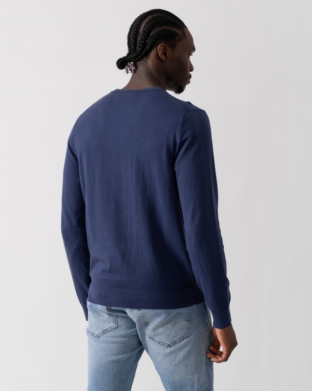PS Paul Smith Mens Zebra Badge Crew Neck Jumper - 46 Blue