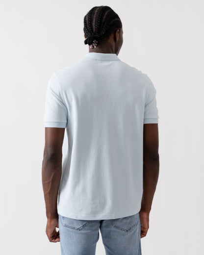 Fred Perry Mens Plain Signature Polo Shirt - Light Ice/Petrol Blue W72