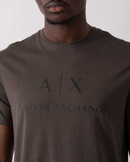 Armani Exchange A|X Logo Mens T-Shirt - Black Olive 1897