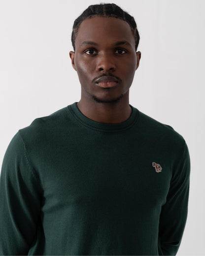 PS Paul Smith Mens Zebra Badge Crew Neck Jumper - 38 Green