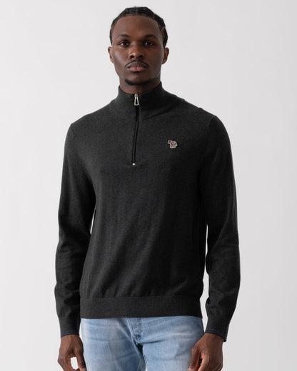 PS Paul Smith Mens Zebra Badge 1/4 Zip Jumper