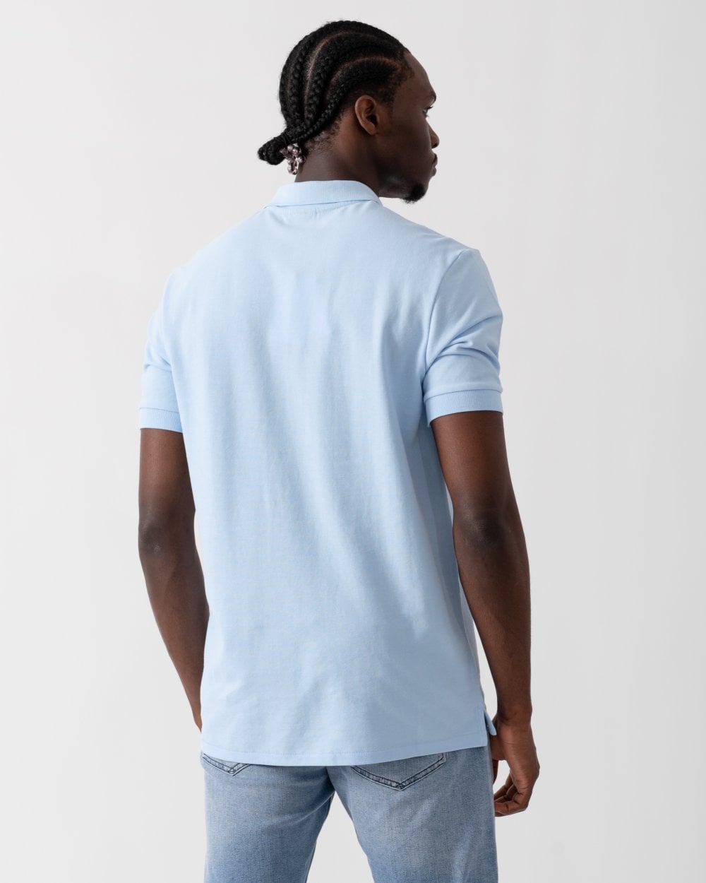 PS Paul Smith Mens Regular Fit Cotton-Piqué Zebra Logo Polo Shirt - 41E Blue