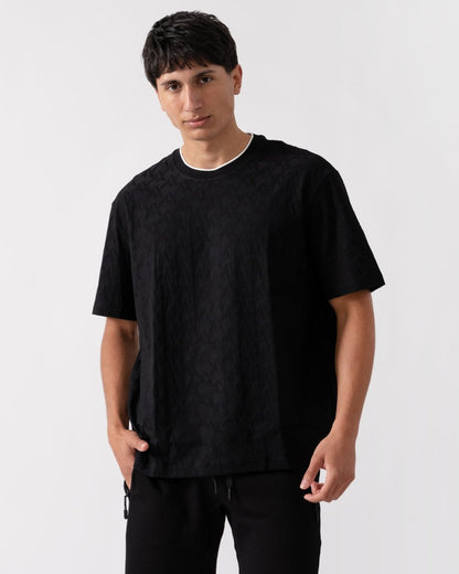 Armani Exchange Armani Exchange Mens Logo Pattern Crew Neck T-Shirt