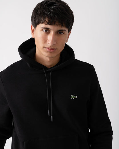 Lacoste Mens Fleece Hoodie - Black 031