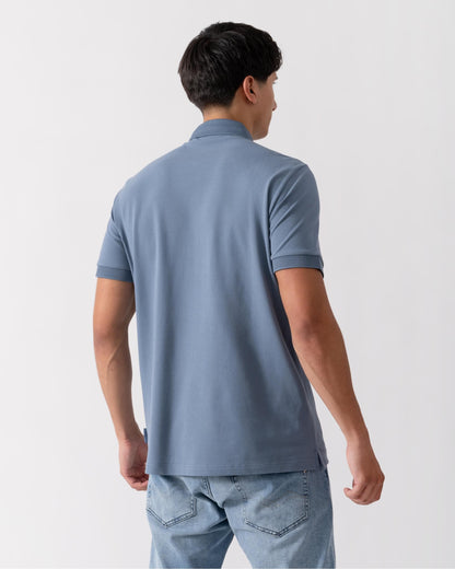 Armani Exchange Mens Short Sleeve Micro Logo Polo Shirt - Flint Stone 15DU