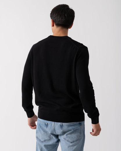 Lacoste Mens Organic Cotton Crew Neck Sweater - Black 031