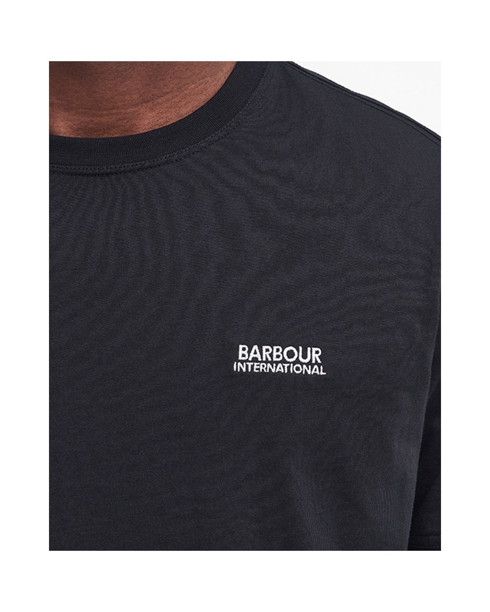 Barbour International Philip Mens Tipped Cuff Tailored T-Shirt - Black