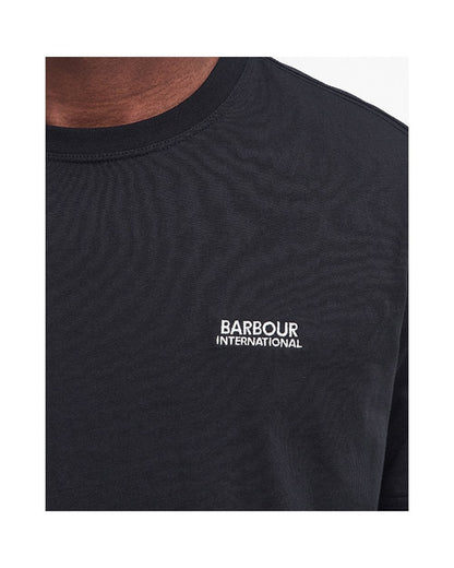Barbour International Philip Mens Tipped Cuff Tailored T-Shirt - Black