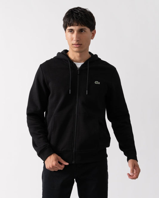 Lacoste Mens Fleece Full-Zip Hoodie - Black 031