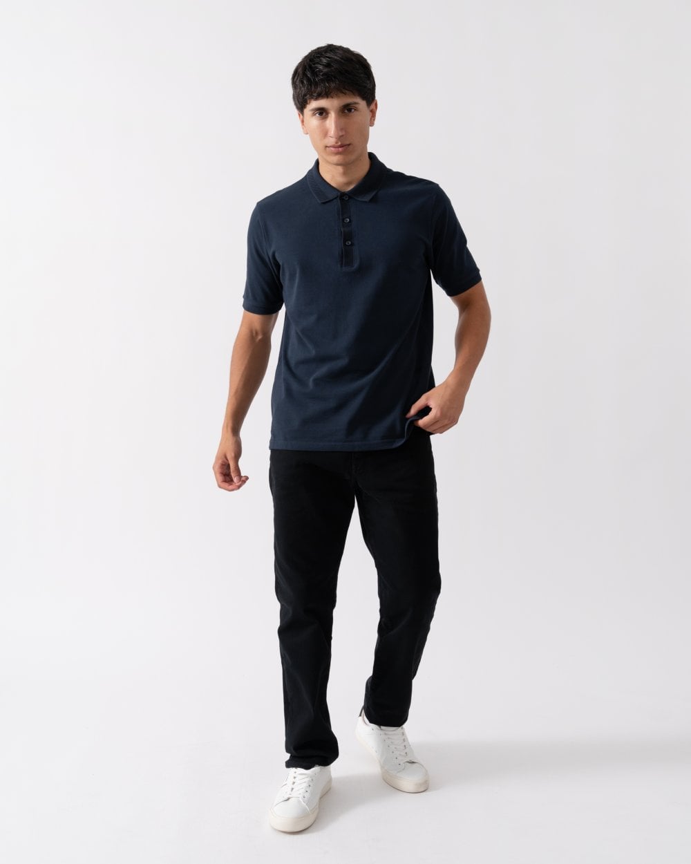 Oliver Sweeney Tralee Mens Pique Cotton Polo Shirt - Navy