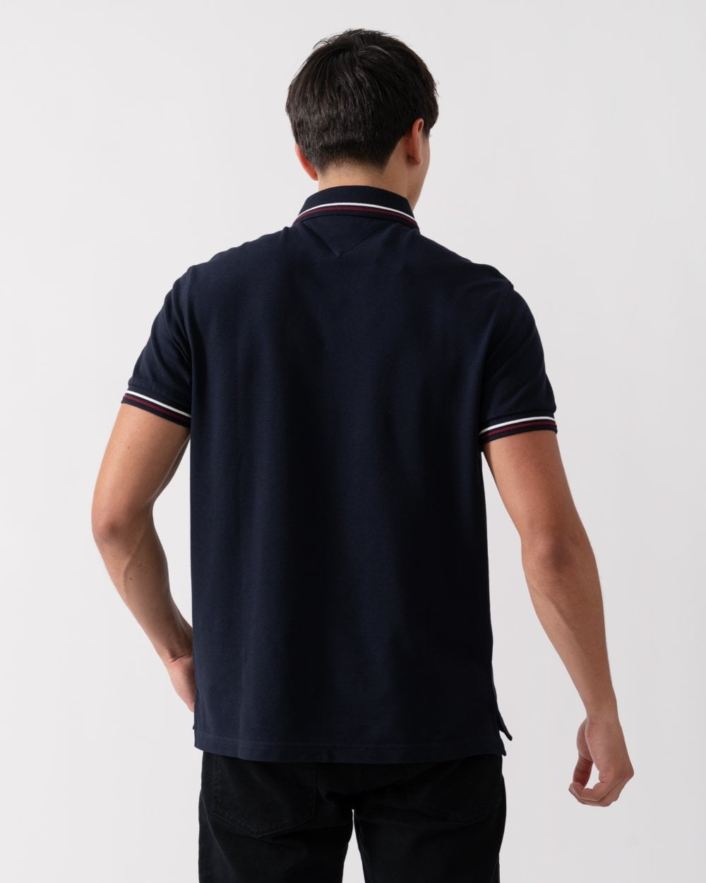 Tommy Hilfiger Tipped Mens Slim Fit Polo - Desert Sky