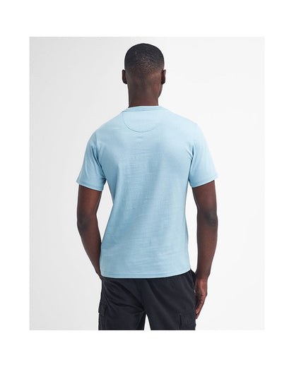 Barbour International Small Logo Mens T-Shirt - Concrete Blue