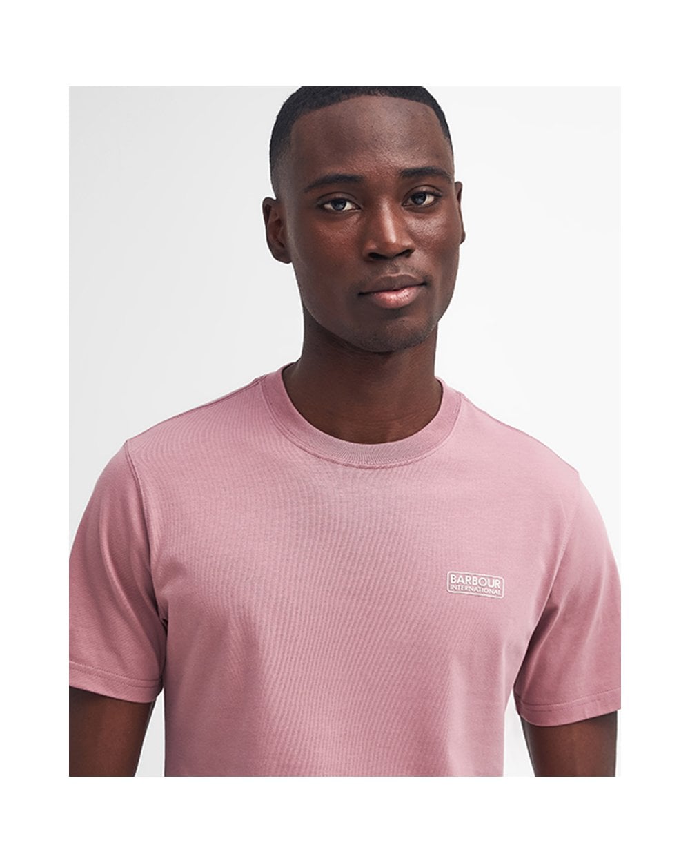 Barbour International Small Logo Mens T-Shirt - Granite Pink
