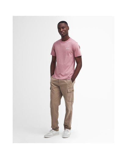 Barbour International Small Logo Mens T-Shirt - Granite Pink