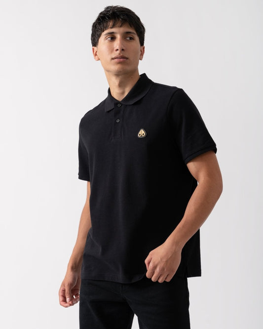 Moose Knuckles Moose Knuckles Everett Gold Mens Polo Shirt