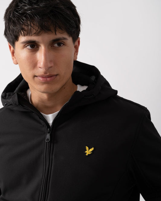 Lyle & Scott Fleece Back Mens Softshell Jacket - Z865 Jet Black