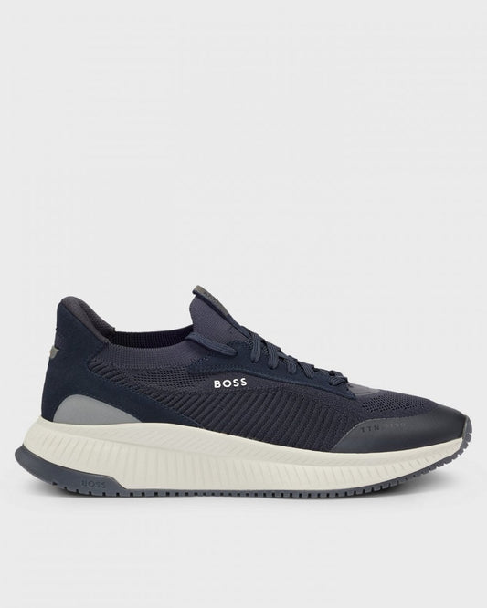 BOSS Orange TTNM EVO Mens Trainers with Knitted Uppers NOS - Dark Blue 401
