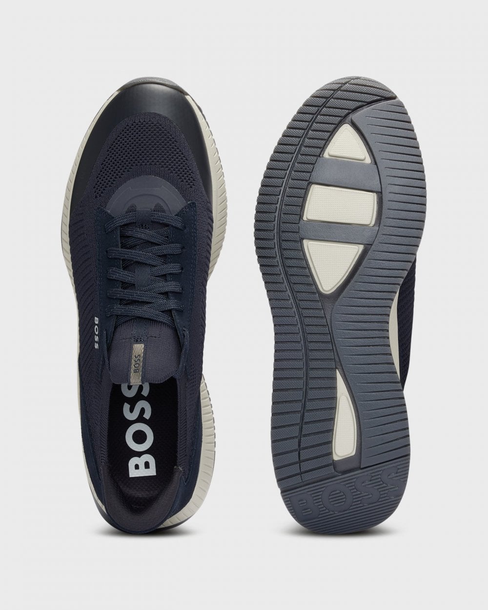 BOSS Orange TTNM EVO Mens Trainers with Knitted Uppers NOS - Dark Blue 401