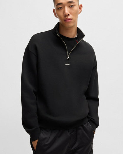 HUGO Durty244 Mens 1/4 Zip Sweatshirt - Black 001