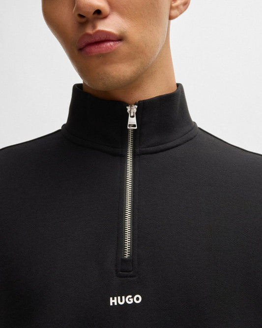 HUGO Durty244 Mens 1/4 Zip Sweatshirt - Black 001