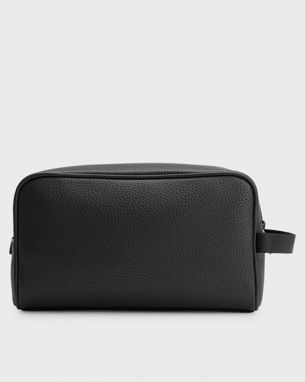 HUGO Nesh Mens Grained Washbag with Stacked Logo 