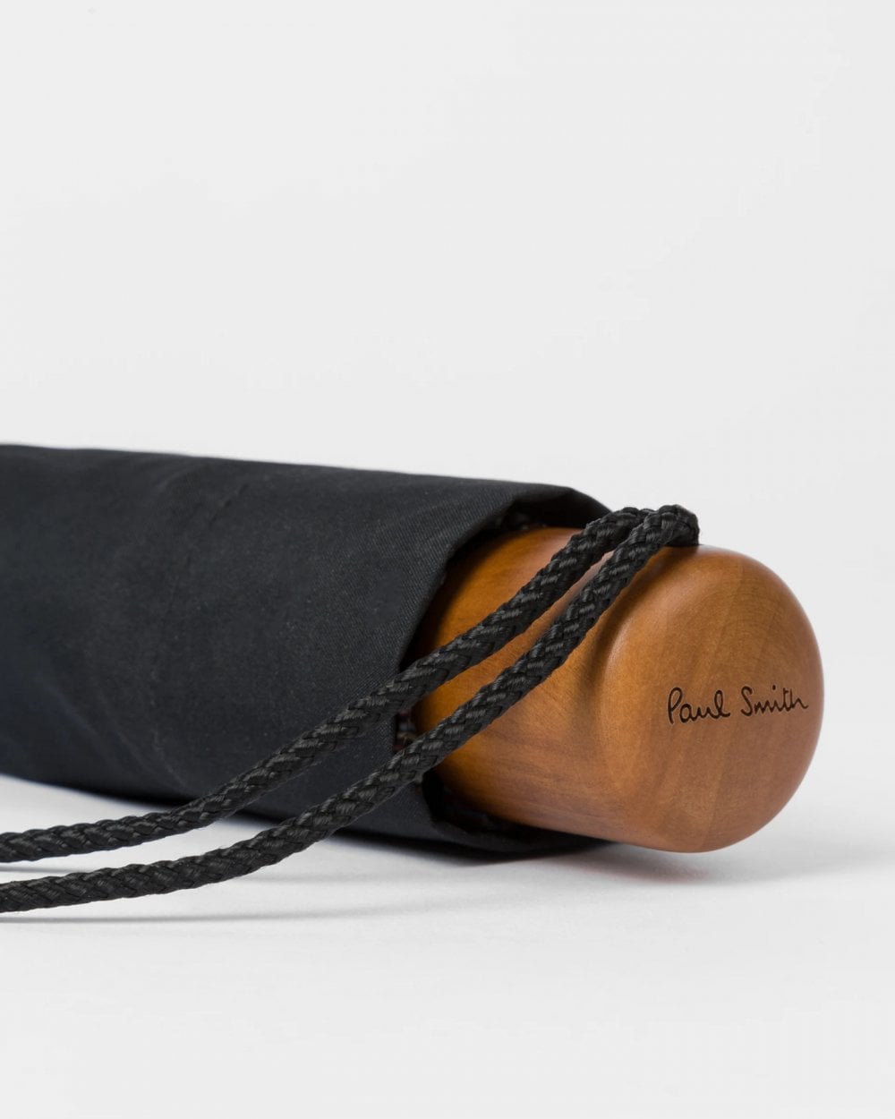 Paul Smith Mens Compact Umbrella with Signature Stripe Trim