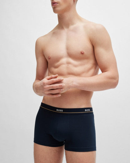 BOSS Orange 5 Pack Mens Essential Trunks NOS - White/Navy/Black 460
