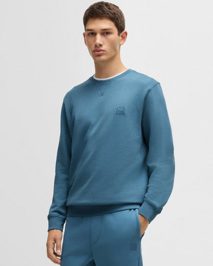 BOSS Orange Westart Mens Crew Neck Sweatshirt With Logo Patch