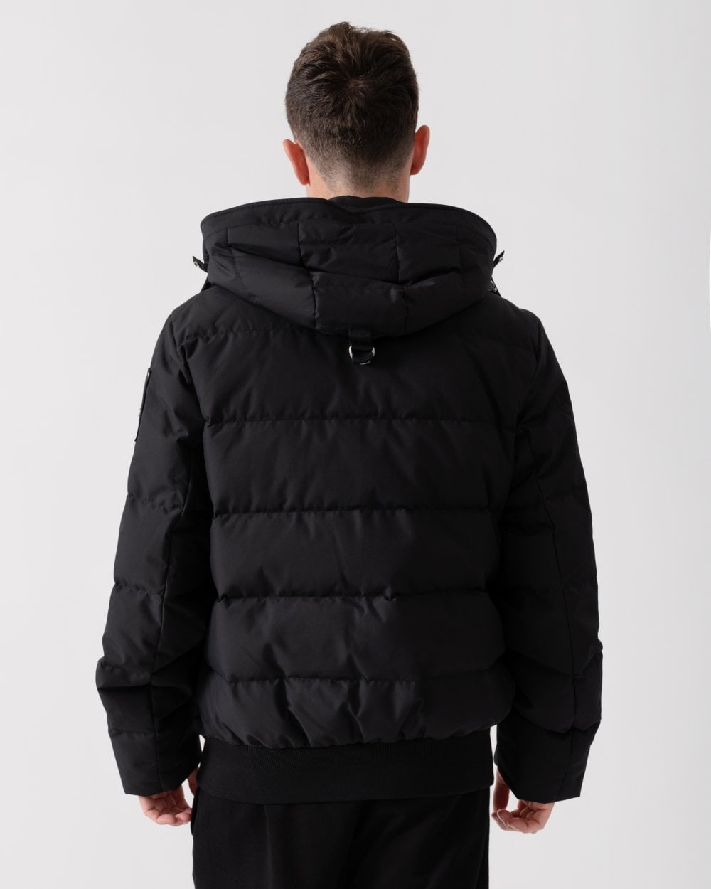 Moose Knuckles Mens Cloud Neoshear Mens Bomber Jacket - Black With Black Shearling 305