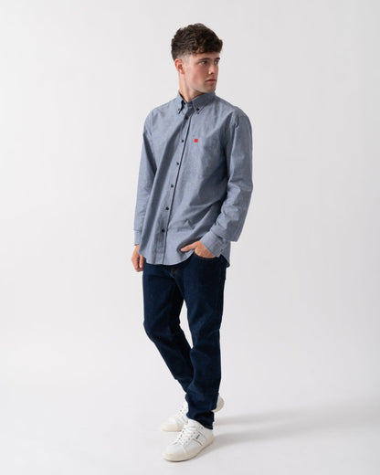 HUGO Evito Slim Fit Mens Long Sleeved Shirt - Dark Blue 406