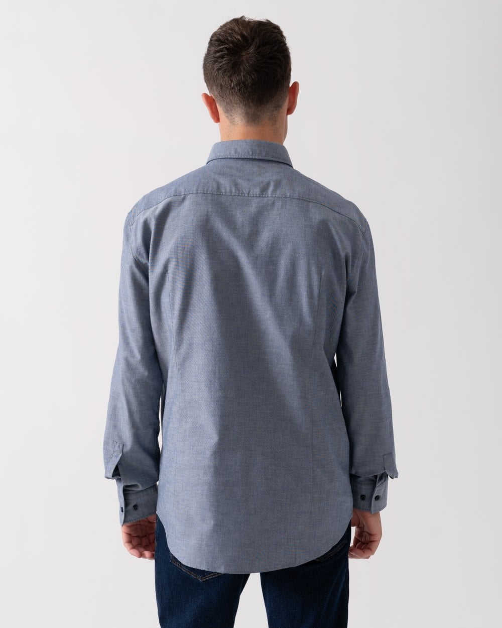 HUGO Evito Slim Fit Mens Long Sleeved Shirt - Dark Blue 406