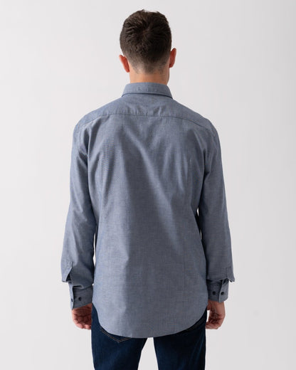 HUGO Evito Slim Fit Mens Long Sleeved Shirt - Dark Blue 406