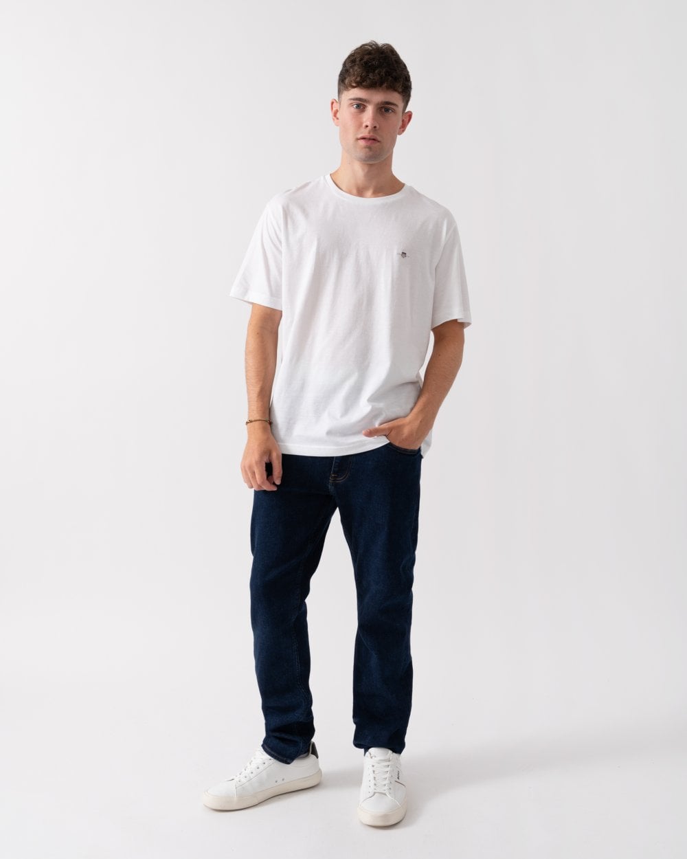 GANT Mens Printed Archive Shield T-Shirt - 110 White