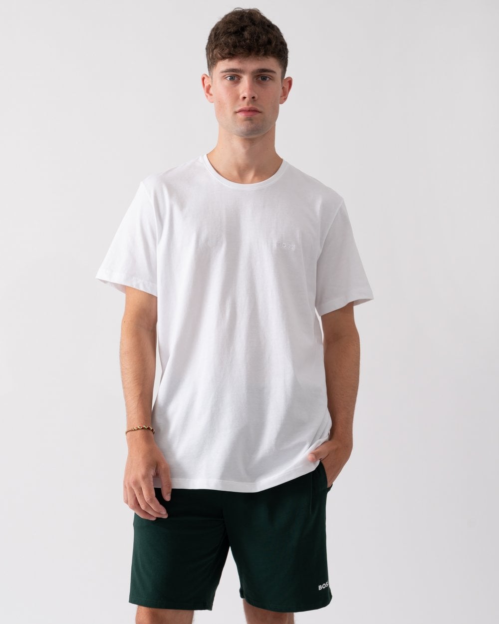 BOSS Orange Mens Pack Comfort Loungewear T-Shirts White 100 – CHO